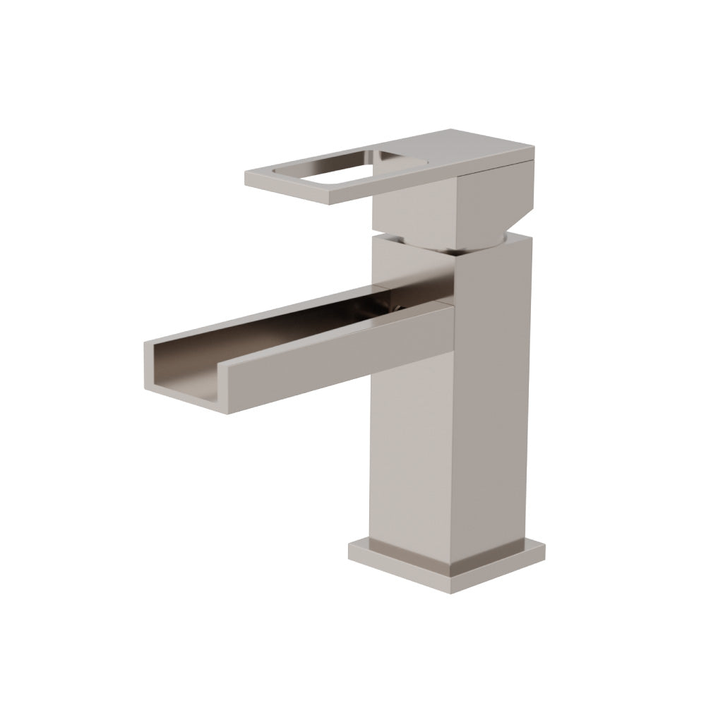 Single Hole Cascade Flow Waterfall Bathroom Faucet
