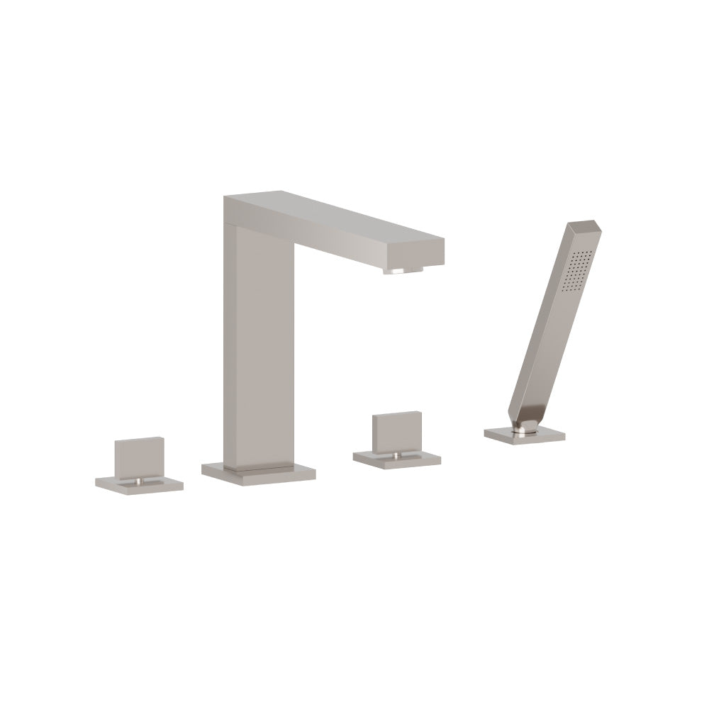 4 Hole Deck Mounted Roman Tub Faucet With Hand Shower