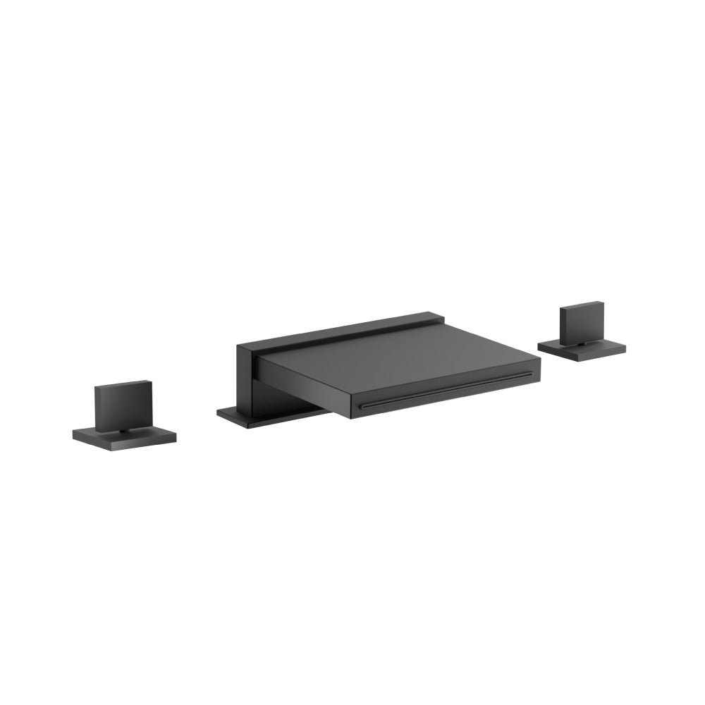 3 Hole Deck Mount Cascade / Sheet Flow Roman Tub Faucet