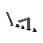 Five Hole Deck Mounted Roman Tub Faucet With Hand Shower