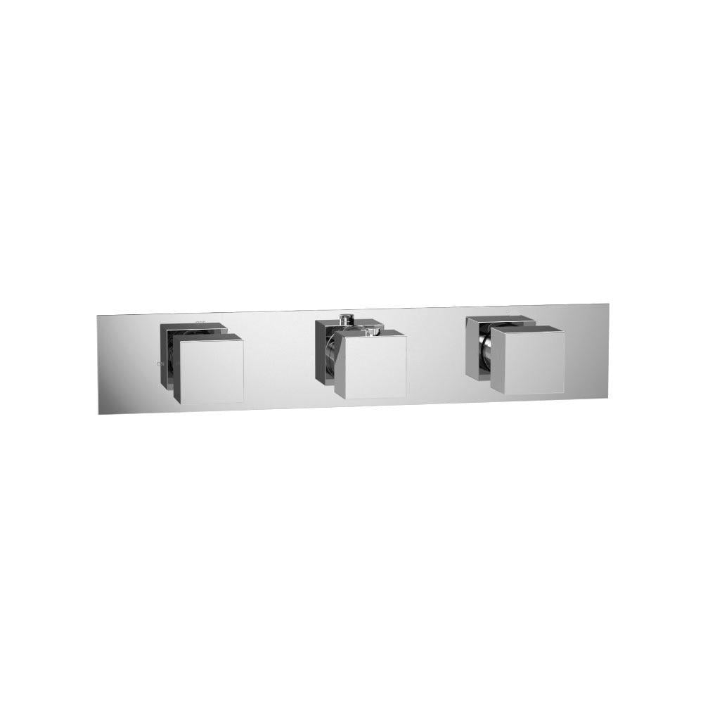 3/4" Horizontal Thermostatic Valve with 2 Volume Controls &  Trim