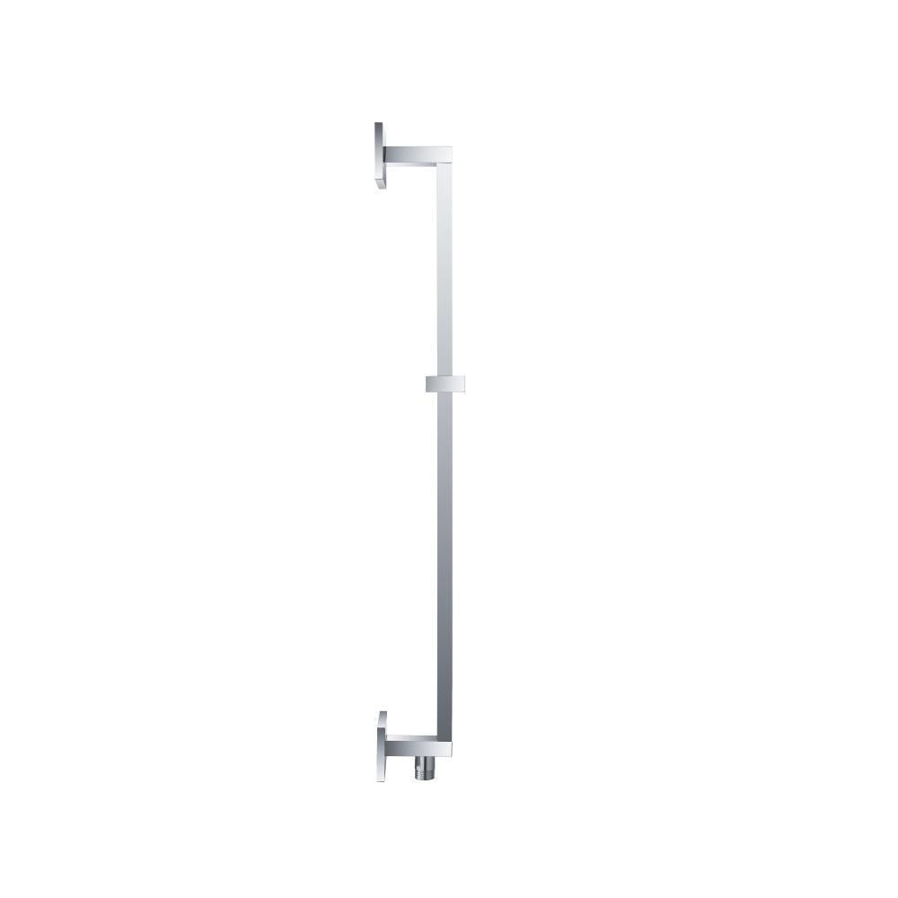 Square Shower Slide Bar With Integrated Wall Elbow