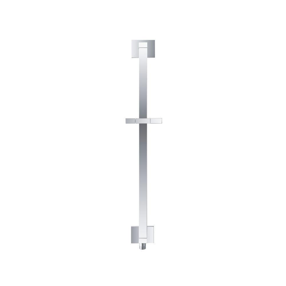 Square Shower Slide Bar With Integrated Wall Elbow