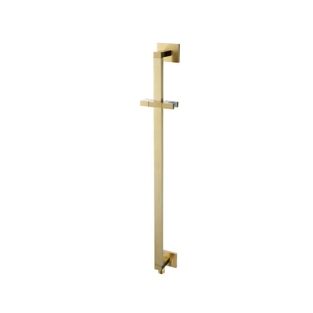 Square Shower Slide Bar With Integrated Wall Elbow
