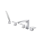 Five Hole Deck Mounted Roman Tub Faucet With Hand Shower