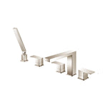 Five Hole Deck Mounted Roman Tub Faucet With Hand Shower