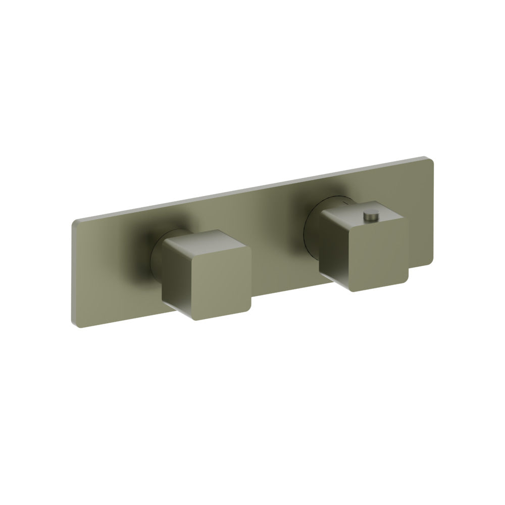 3/4" Horizontal Thermostatic Shower Valve & Trim - 2 Output