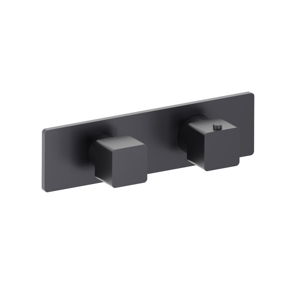 3/4" Horizontal Thermostatic Shower Valve & Trim - 2 Output