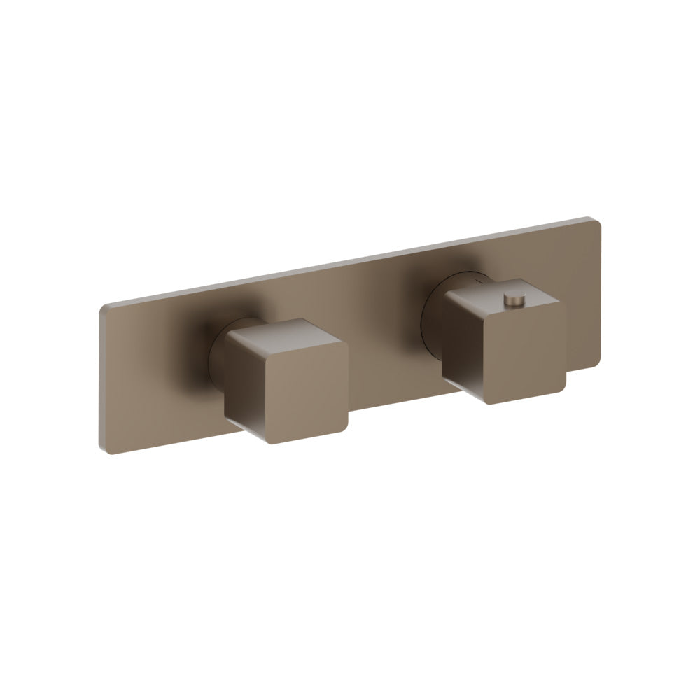 3/4" Horizontal Thermostatic Shower Valve & Trim - 2 Output