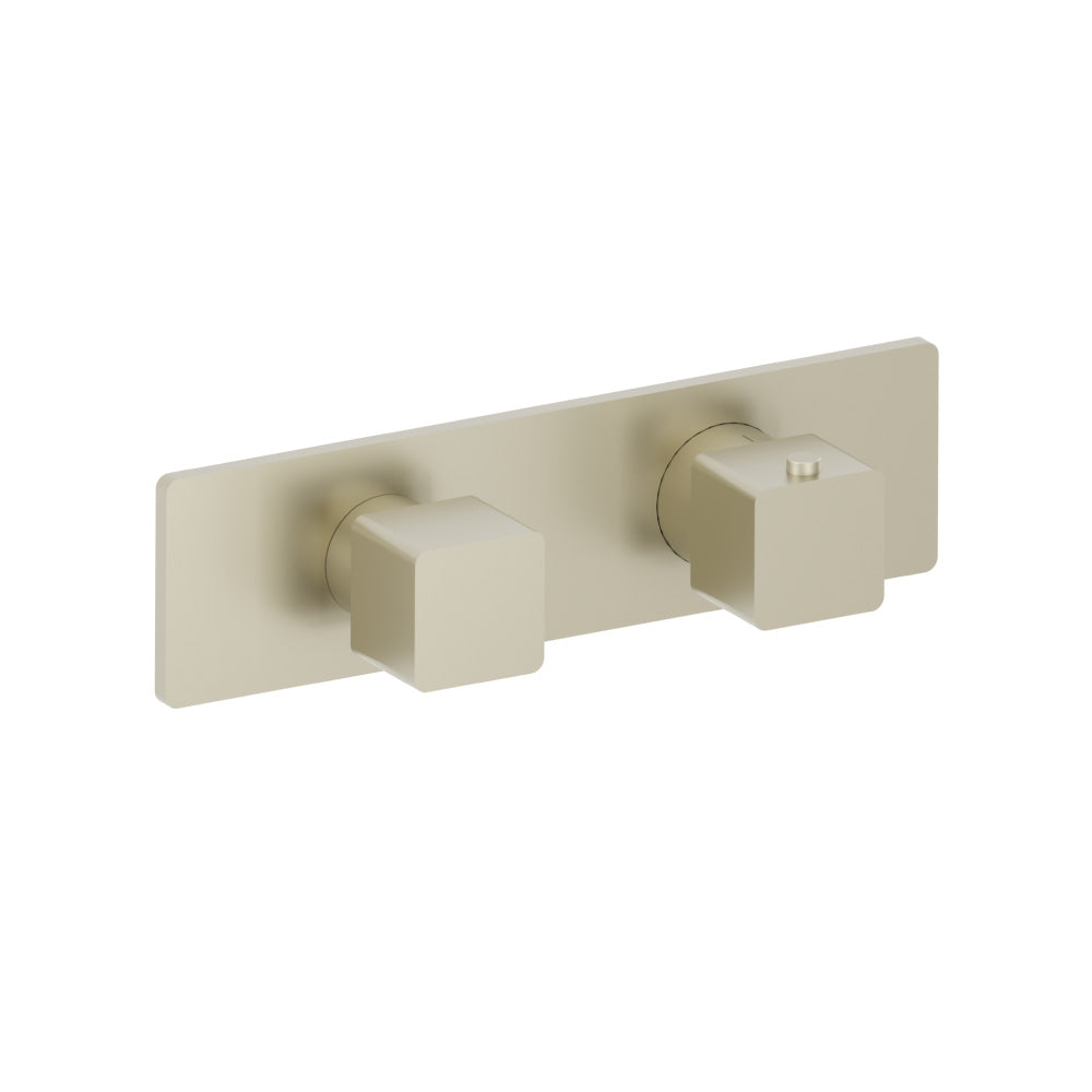 3/4" Horizontal Thermostatic Shower Valve & Trim - 2 Output