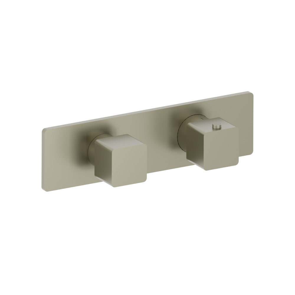 3/4" Horizontal Thermostatic Shower Valve & Trim - 2 Output