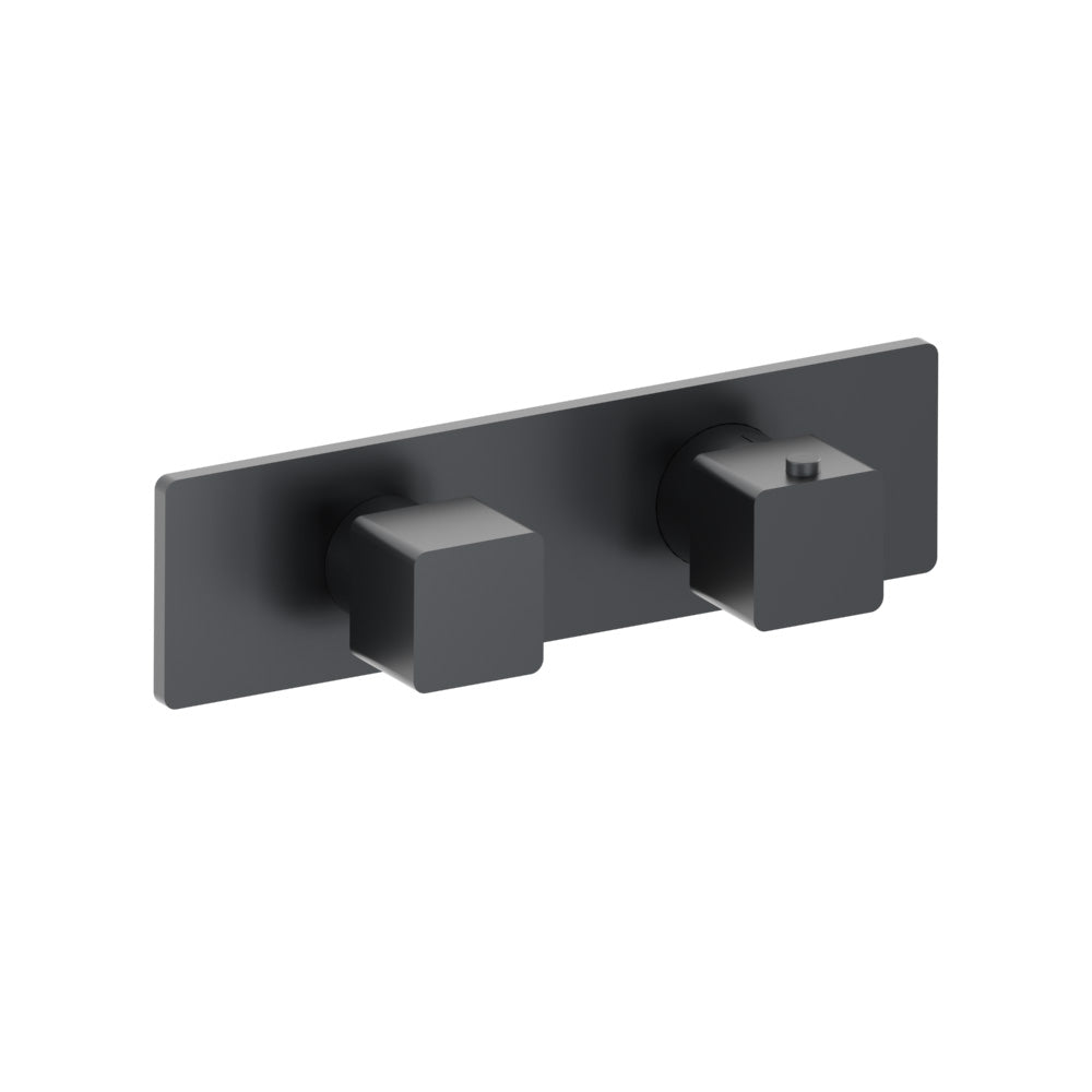 3/4" Horizontal Thermostatic Shower Valve & Trim - 2 Output