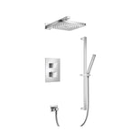 Two Output Shower Set With Shower Head, Hand Held And Slide Bar