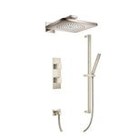 Two Output Shower Set With Shower Head, Hand Held And Slide Bar
