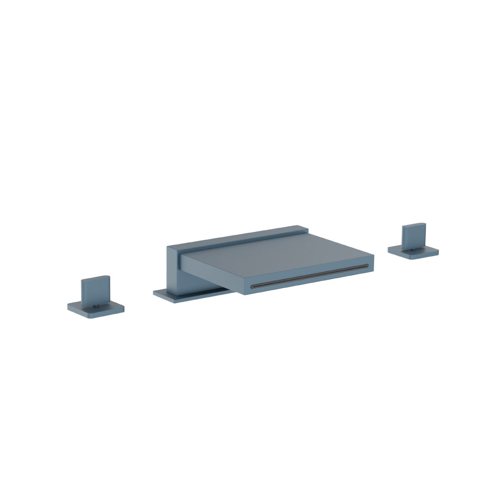 3 Hole Deck Mount Cascade / Sheet Flow Roman Tub Faucet