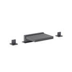3 Hole Deck Mount Cascade / Sheet Flow Roman Tub Faucet