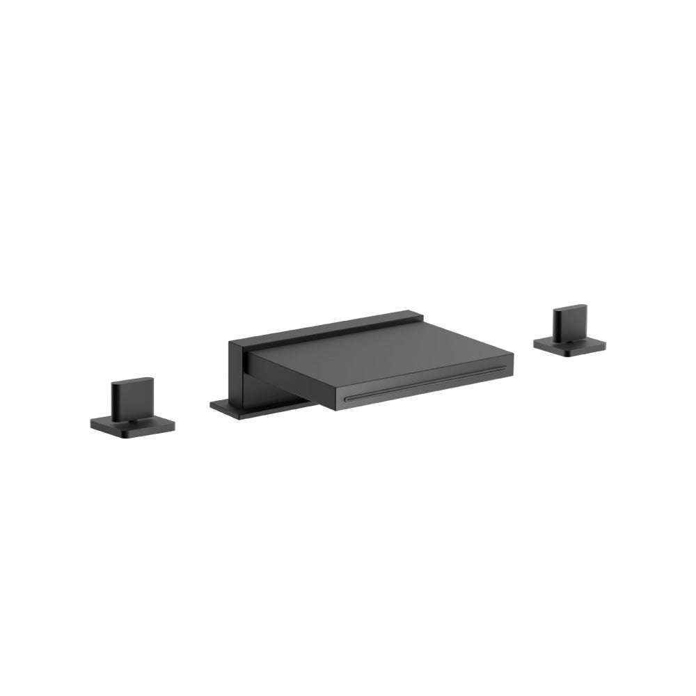 3 Hole Deck Mount Cascade / Sheet Flow Roman Tub Faucet