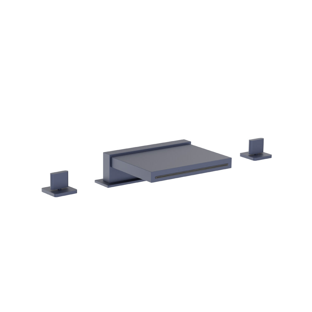 3 Hole Deck Mount Cascade / Sheet Flow Roman Tub Faucet