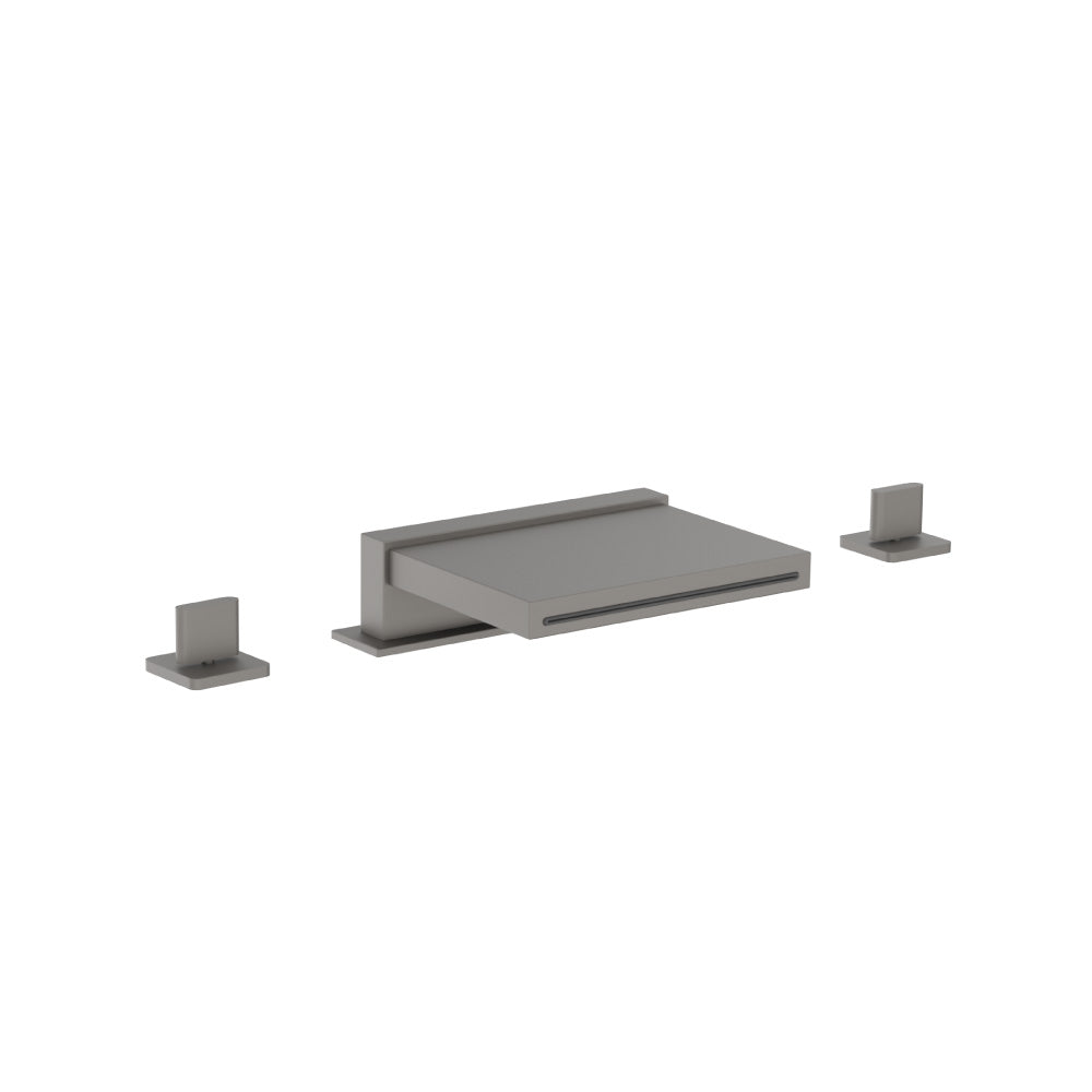 3 Hole Deck Mount Cascade / Sheet Flow Roman Tub Faucet