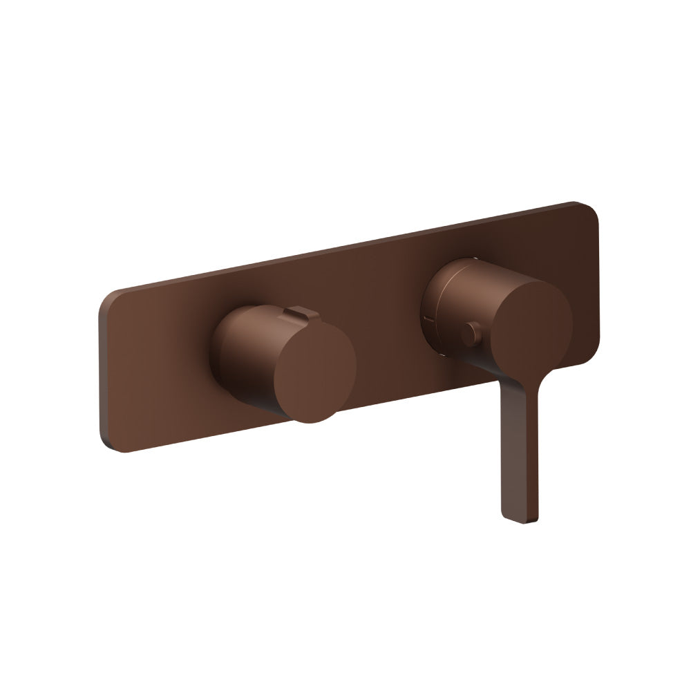 3/4" Horizontal Thermostatic Shower Valve & Trim - 3 Output