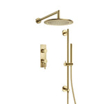 Two Output Shower Set With Shower Head, Hand Held And Slide Bar