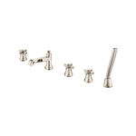 Five Hole Deck Mounted Roman Tub Faucet With Hand Shower