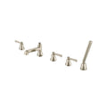 Five Hole Deck Mounted Roman Tub Faucet With Hand Shower