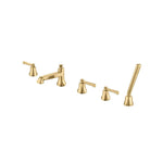 Five Hole Deck Mounted Roman Tub Faucet With Hand Shower