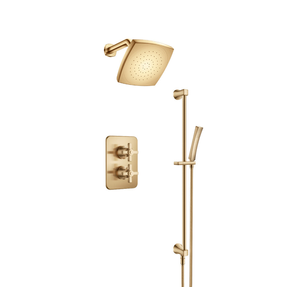 Two Output Shower Set With Shower Head And Hand Held