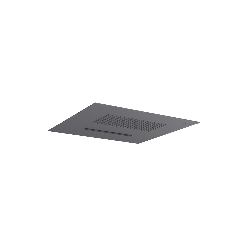 15" Stainless Steel Flush Mount Rainhead With Cascade Waterfall