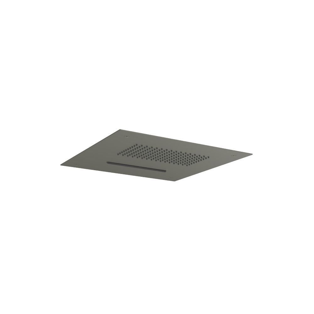 15" Stainless Steel Flush Mount Rainhead With Cascade Waterfall