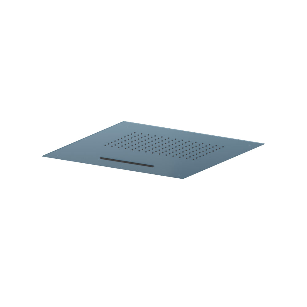 20" Stainless Steel Flush Mount Rainhead With Cascade Waterfall