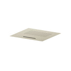 20" Stainless Steel Flush Mount Rainhead With Cascade Waterfall