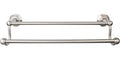 Edwardian Bath Towel Bar Double - Hex Backplate