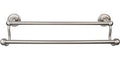 Edwardian Bath Towel Bar Double - Rope Backplate