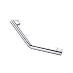 Durable Solid Brass Angled Bathroom Shower Grab Bar 18-inch ADA Compliant