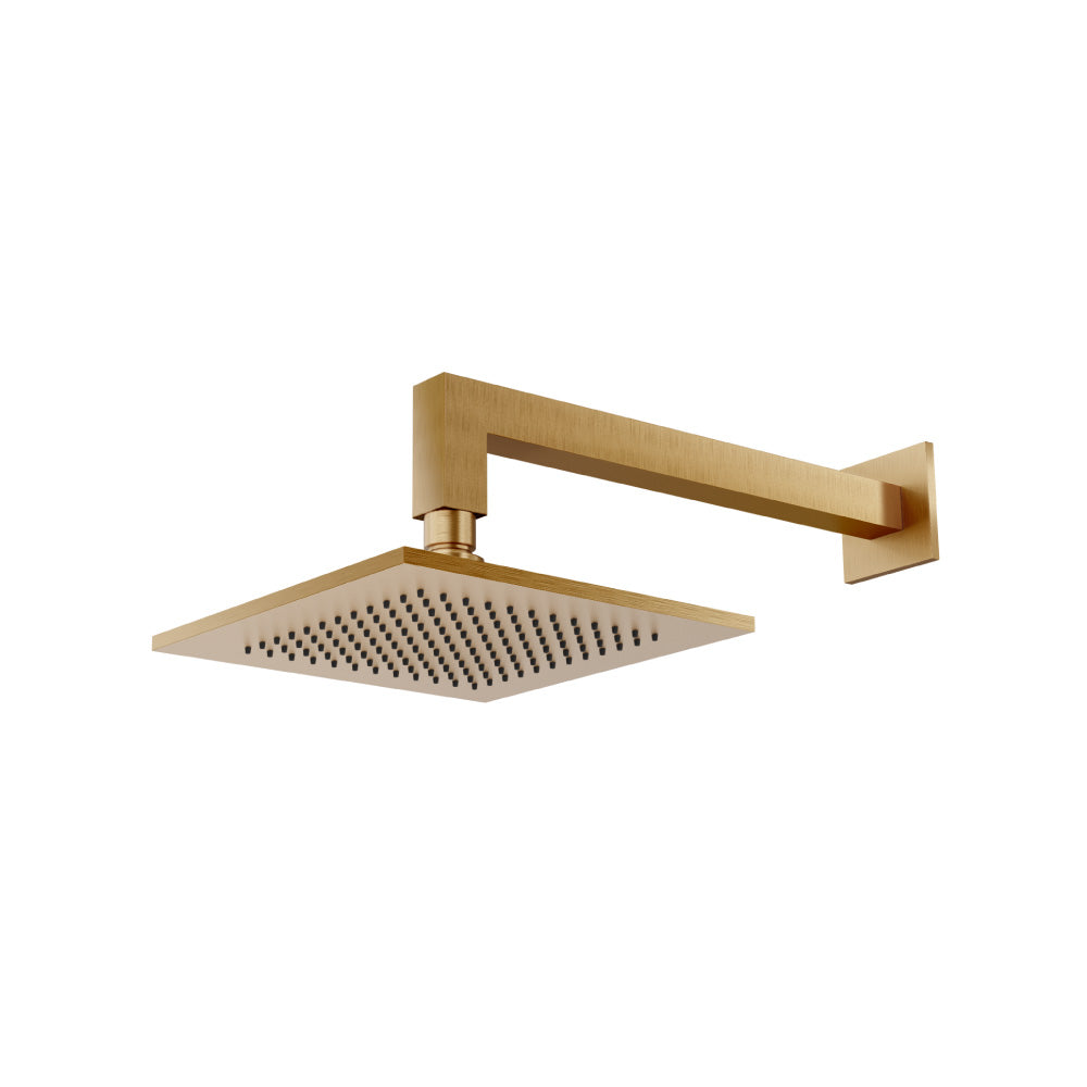 8" Solid Brass Showerhead / Rainhead With 12" Wall Mount Shower Arm