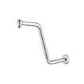 Round Shower Arm With Flange - 14" - S-Shaped