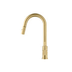 Vasco - Dual Spray Stainless Steel Kitchen Faucet With Pull Out & Knurling