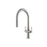 Velox - Dual Spray Stainless Steel Two Handle Kitchen Faucet With Pull Out