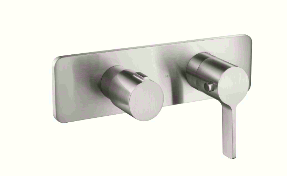 3/4" Horizontal Thermostatic Shower Valve & Trim - 3 Output