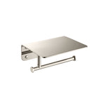 Brass Toilet Paper Holder With Cellphone Shelf