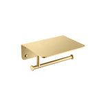Brass Toilet Paper Holder With Cellphone Shelf